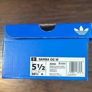 adidas Originals Samba OG W Bright Blue Shoe Box